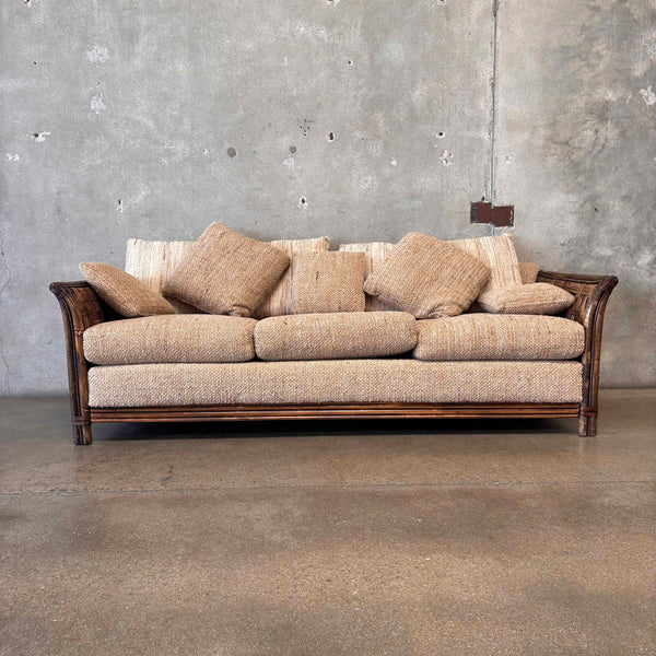 1970's All Original Rattan / Bamboo Sofa