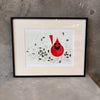 Charley Harper Mid Century Modern "Cardinal Close Up"" Serigraph