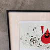 Charley Harper Mid Century Modern "Cardinal Close Up"" Serigraph