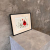 Charley Harper Mid Century Modern "Cardinal Close Up"" Serigraph