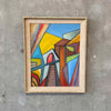 Mid Century Architectural Oil Painting Signed Selma Kramer 1967