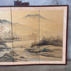 Vintage Japanese Byobu Four Panel Silk Screen Painting