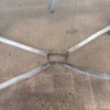 Antique Victorian Coffin Metal Trolley Glass Top Coffee Table