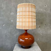 Ceramic Lamp With Walnut Accents & Maria Kipp Shade