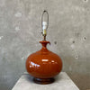 Ceramic Lamp With Walnut Accents & Maria Kipp Shade