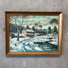 Vintage Paint By Numbers Snowy Scene Painting