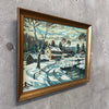 Vintage Paint By Numbers Snowy Scene Painting
