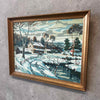 Vintage Paint By Numbers Snowy Scene Painting