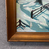 Vintage Paint By Numbers Snowy Scene Painting
