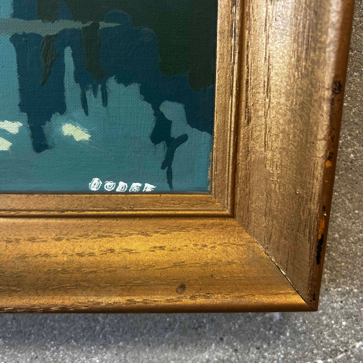 Vintage Paint By Numbers Snowy Scene Painting