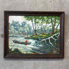 Vintage Paint By Numbers Fisherman Painting