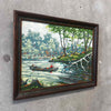 Vintage Paint By Numbers Fisherman Painting