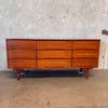 Mid Century Modern Light Walnut Wood Bedroom Set By Stanley
