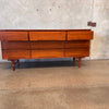 Mid Century Modern Light Walnut Wood Bedroom Set By Stanley