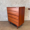 Mid Century Modern Light Walnut Wood Bedroom Set By Stanley