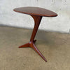 Sculptural Pedestal Table in Mahogany, Signed "Dave Lawrence"