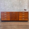 Vintage 12 Drawer Walnut Dresser Jack Cartwright for "Founders"