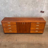 Vintage 12 Drawer Walnut Dresser Jack Cartwright for "Founders"