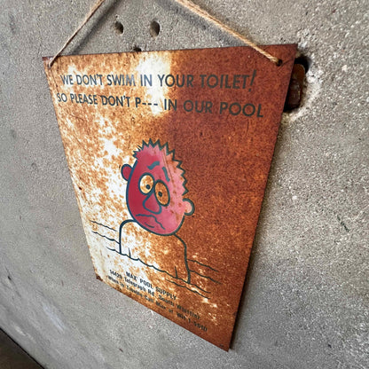 Vintage Pool Supply Sign 1950s - 70s