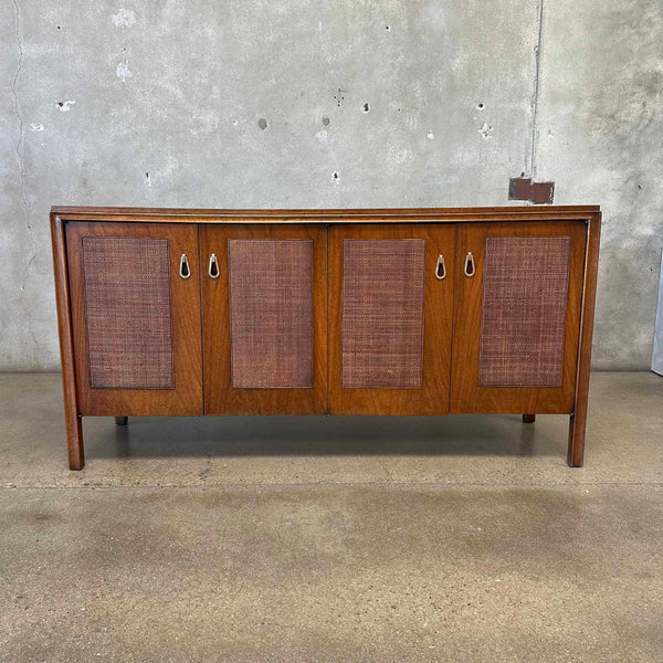 Walnut & Cane Credenza by Mount Airy Chair Co. Circa, 1960s