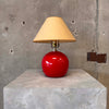 Vintage Red Ball Lamp by Hallmark Lighting