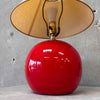 Vintage Red Ball Lamp by Hallmark Lighting