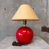 Vintage Red Ball Lamp by Hallmark Lighting