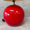 Vintage Red Ball Lamp by Hallmark Lighting