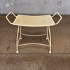 Mid Century Modern Salterini Style Metal With Mesh Garden Stool