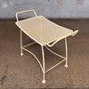 Mid Century Modern Salterini Style Metal With Mesh Garden Stool
