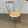 Thonet Style Metal Cafe Chair With Cane Seat
