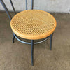 Thonet Style Metal Cafe Chair With Cane Seat