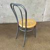 Thonet Style Metal Cafe Chair With Cane Seat