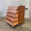 Mid Century Modern Solid Wood Highboy Dresser