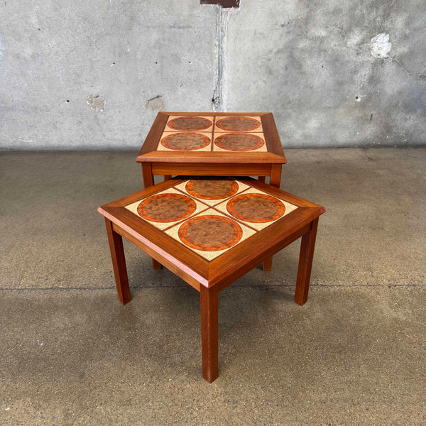 Danish Teak Tile Table Set