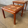 Danish Teak Tile Table Set