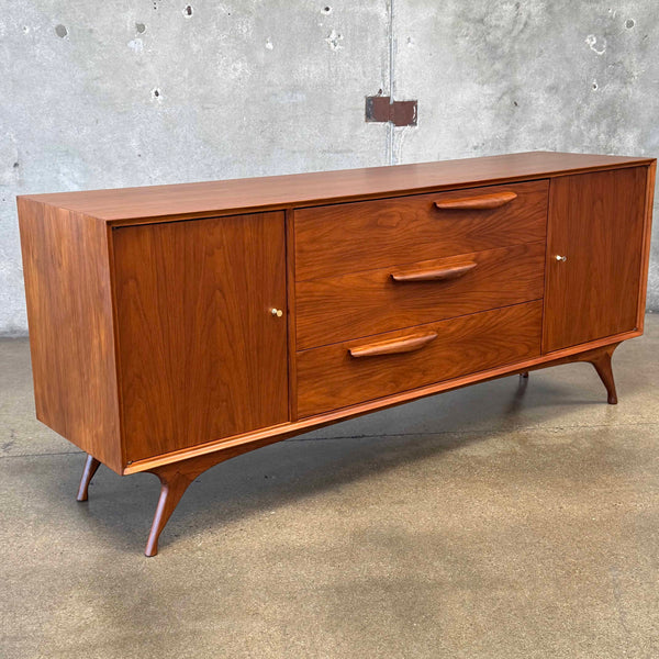 Mid Century Nine Drawer Walnut Dresser