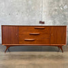 Mid Century Nine Drawer Walnut Dresser