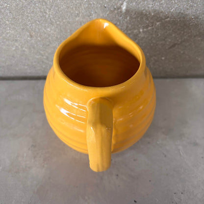 Yellow Bauer Ringware Pitcher