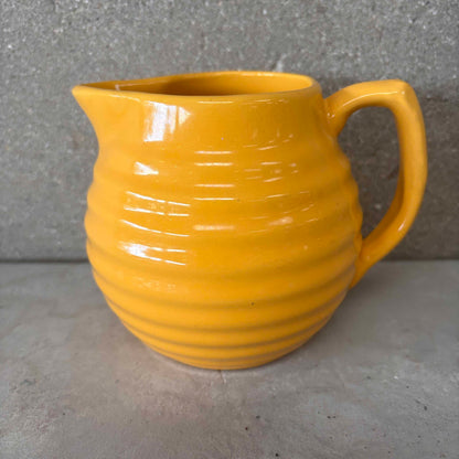 Yellow Bauer Ringware Pitcher