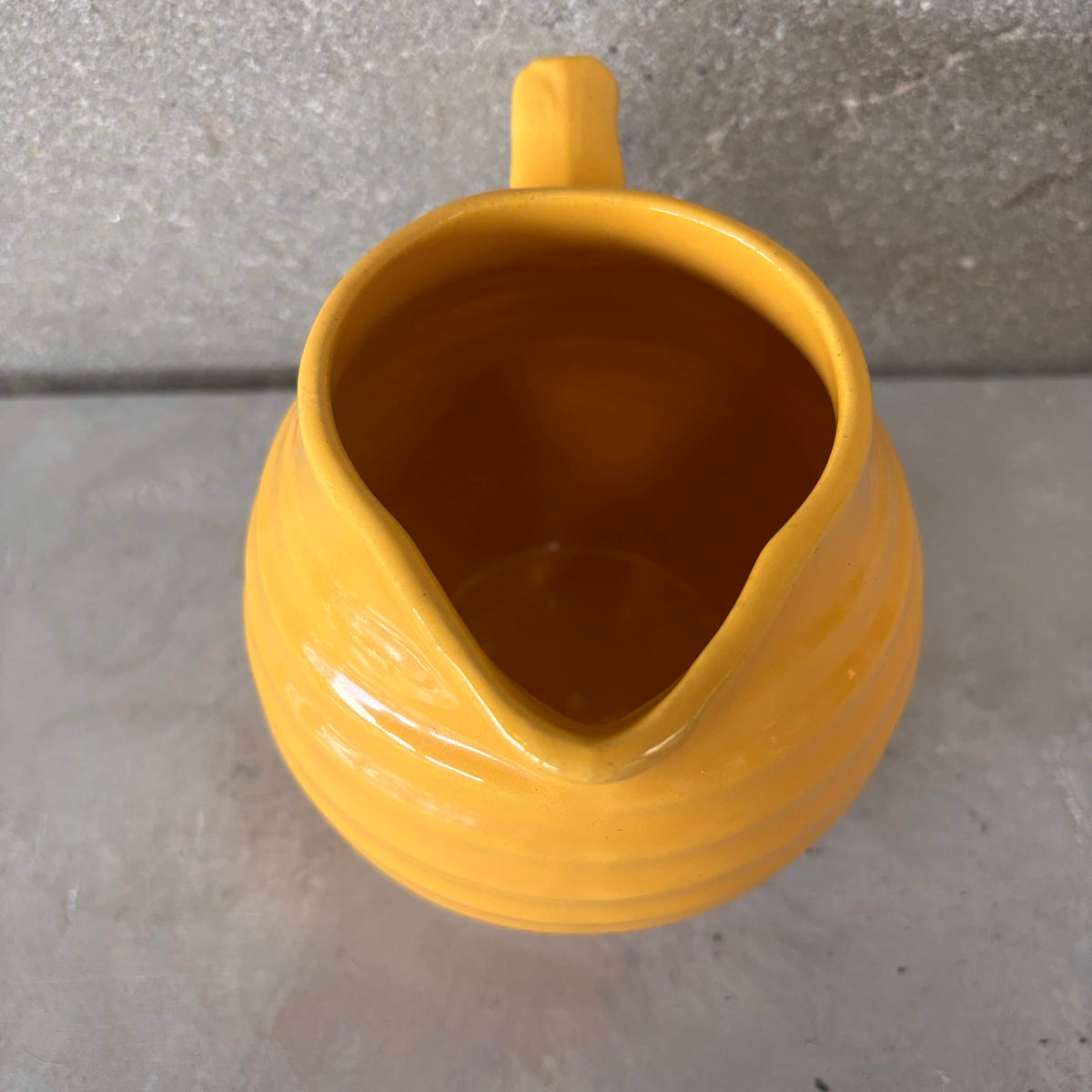 Yellow Bauer Ringware Pitcher
