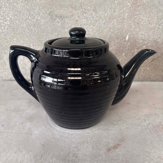 Bauer Ringware Black Teapot