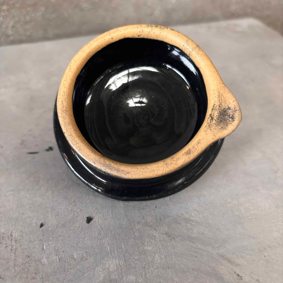 Bauer Ringware Black Teapot