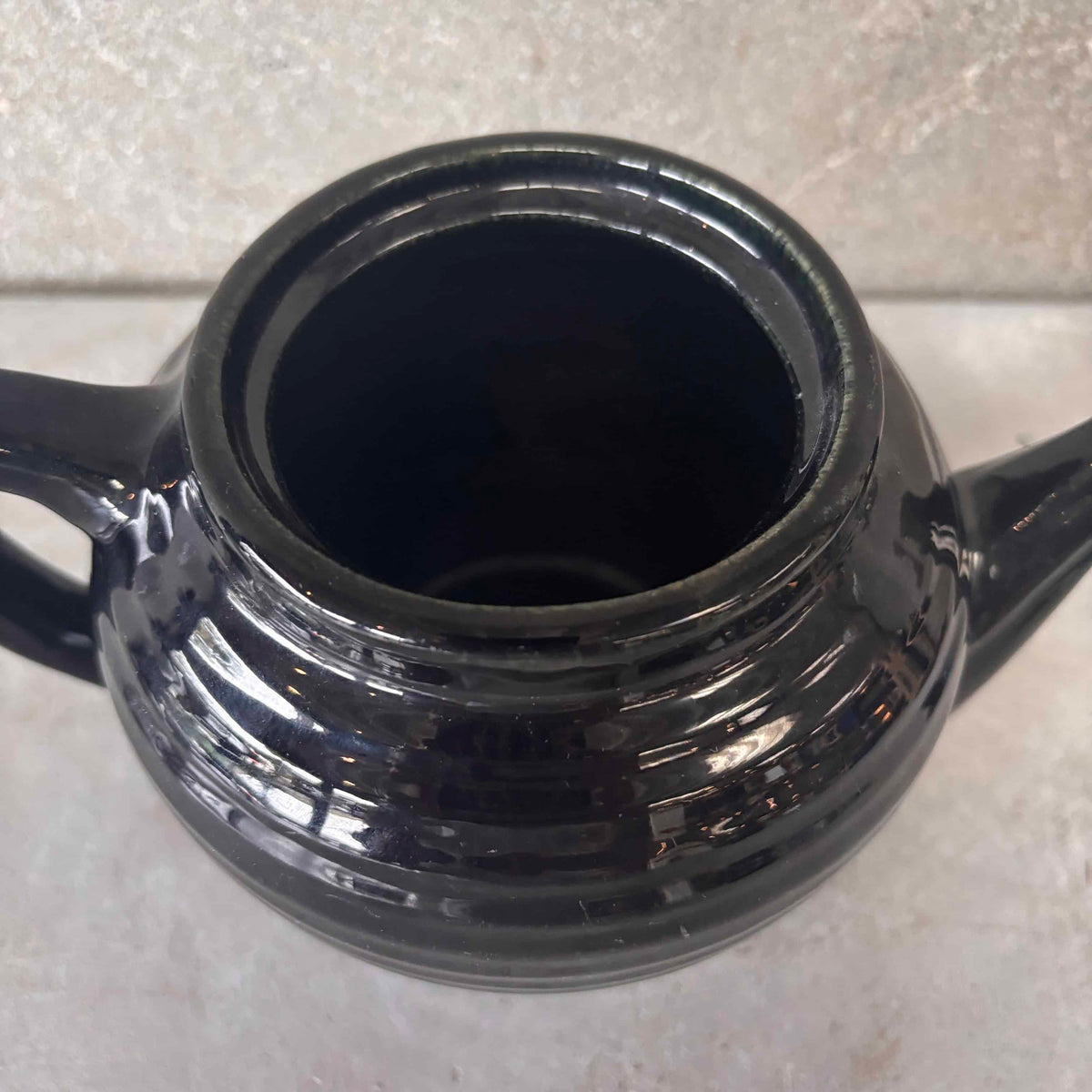 Bauer Ringware Black Teapot