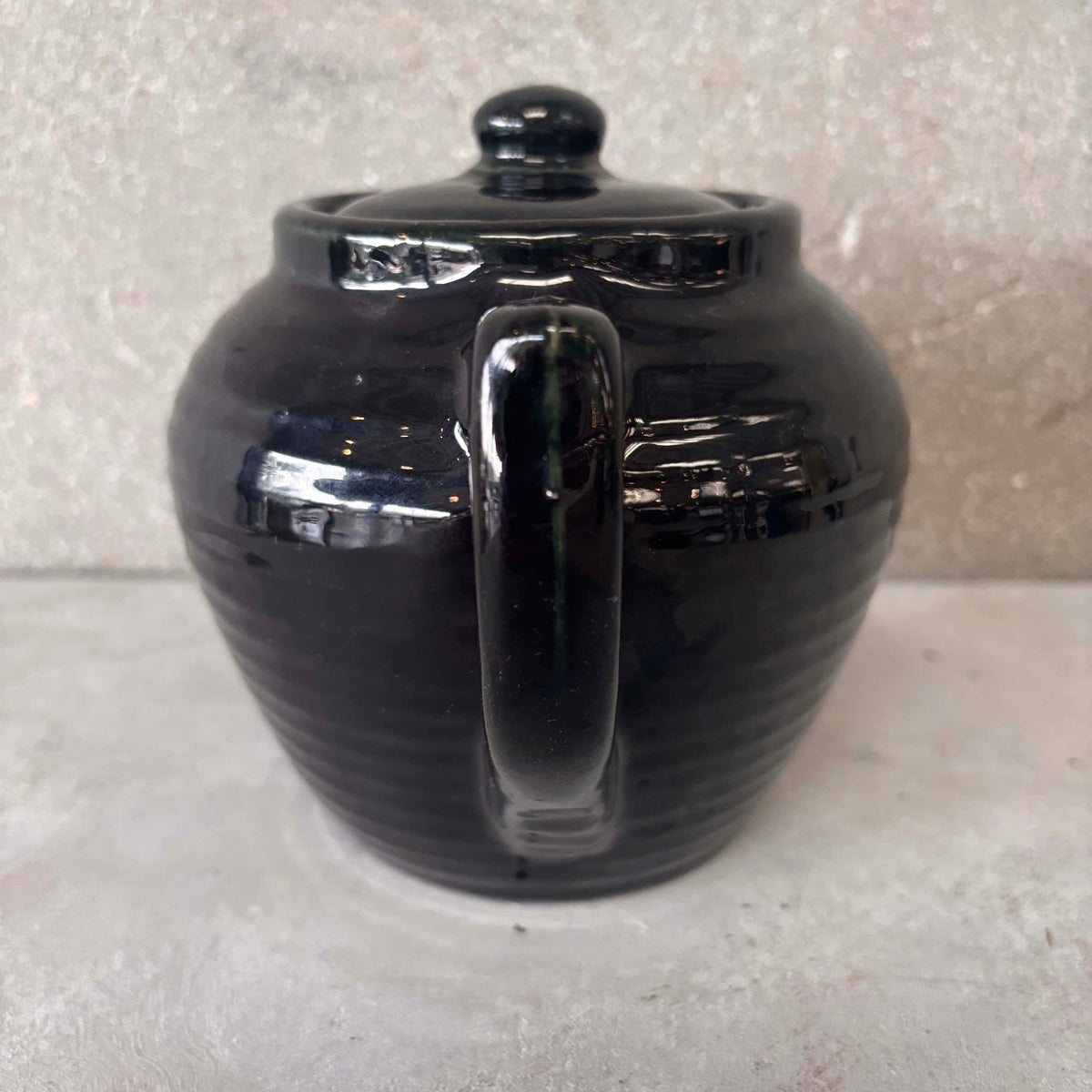 Bauer Ringware Black Teapot