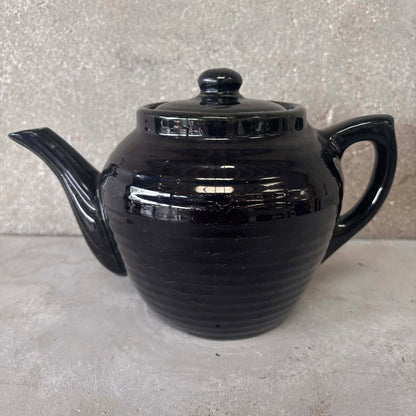 Bauer Ringware Black Teapot