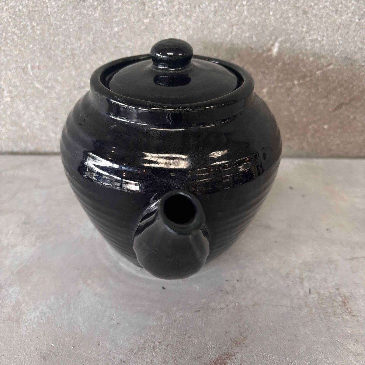 Bauer Ringware Black Teapot