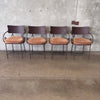 Five Piece Art Deco Patio Set - Table & Four Chairs w/ Cushions