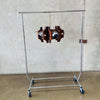 Atomic Chrome & Wood Pendant Chandelier