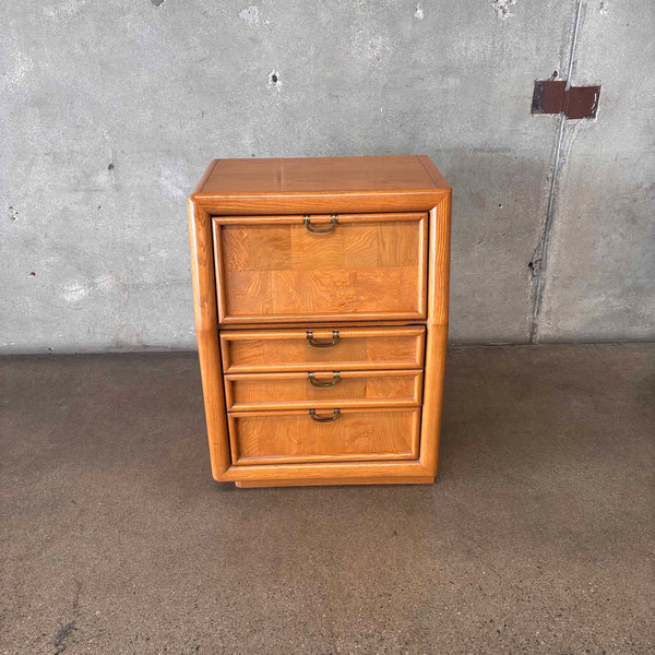 Vintage Broyhill Premier Oak & Burlwood Side Table